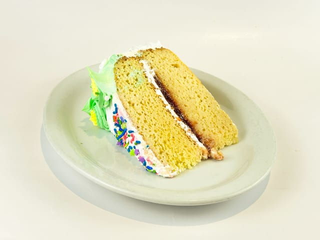 Tres Leches Cake Slice.