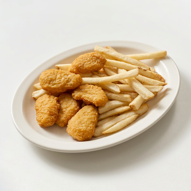 Kids Chicken Nuggets and Fries.