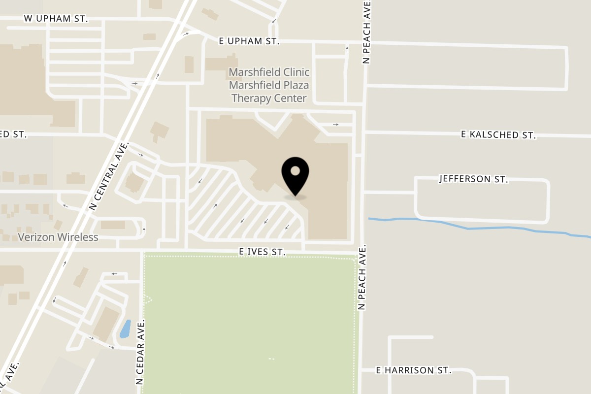 Map showing the location of Taqueria Monarca Marshfield on 503 E Ives St Ste 280 in Marshfield